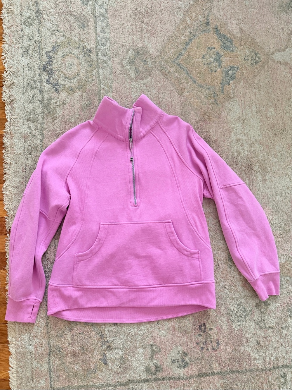 Scuba Oversized Funnel-neck Half Zip Long
